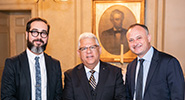 (Left to right) Mr. Daniel Esparza (Aleteia), Mr. Mario Paredes and Mr. Jess Colina, Executive vice-President of Aleteia